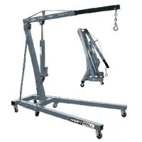Гаражный кран подкатной складной г/п 2000 кг двухтактный KraftWell KRWC2